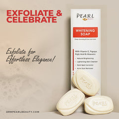 Pearl Whitening Soap with Kojic Acid & Papaya | Corrects Dark Spots, Remove Acne Scars & Brightens the skin
