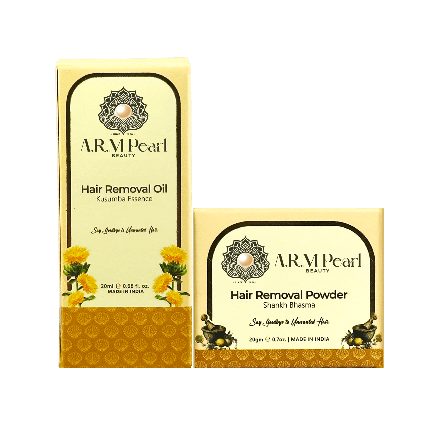 hair removal powder and oil